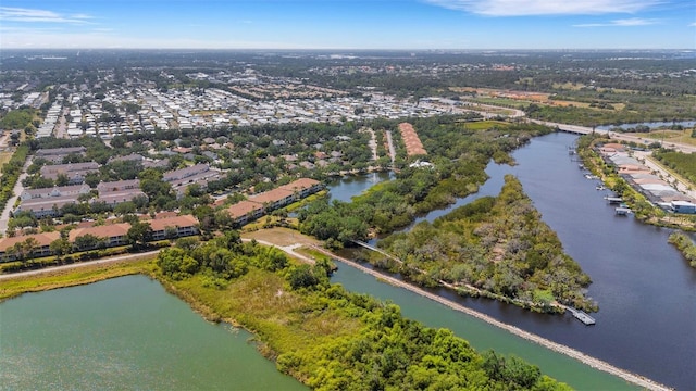 bird's eye view of a large body of water