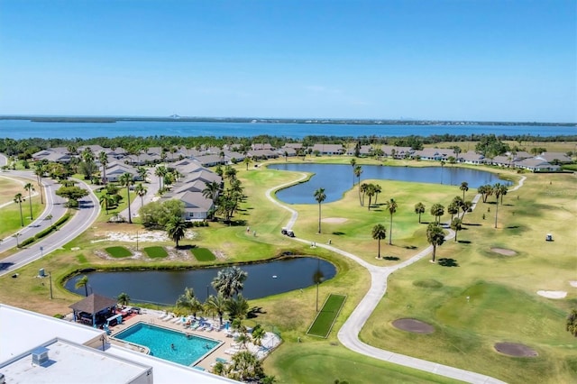 3007 Live Oak Ln, Palmetto, FL 34221 - aerial perspective of suburban area with a nearby body of water, a local golf course, and a pool area