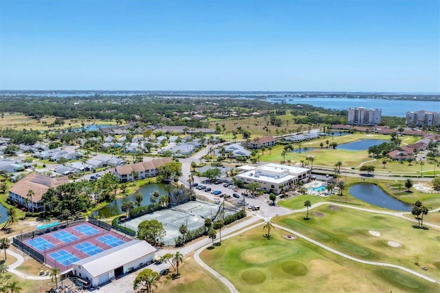 3007 Live Oak Ln, Palmetto, FL 34221 - aerial view of property's location featuring a nearby body of water, a local golf course, and nearby suburban area