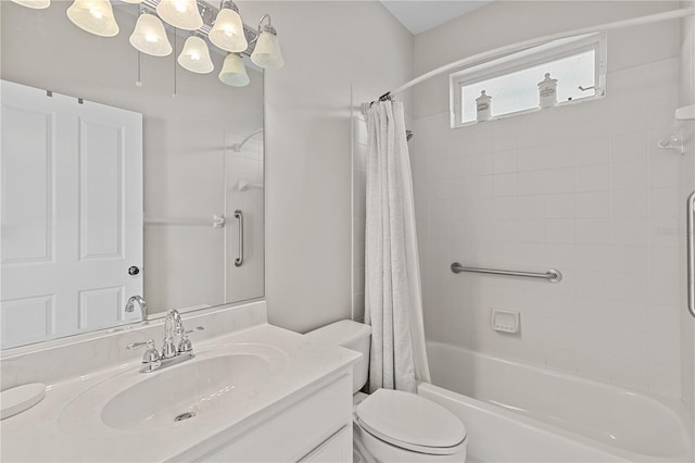 12014 Beeflower Dr, Lakewood Ranch, FL 34202 - bathroom with vanity, shower / bath combo, and toilet