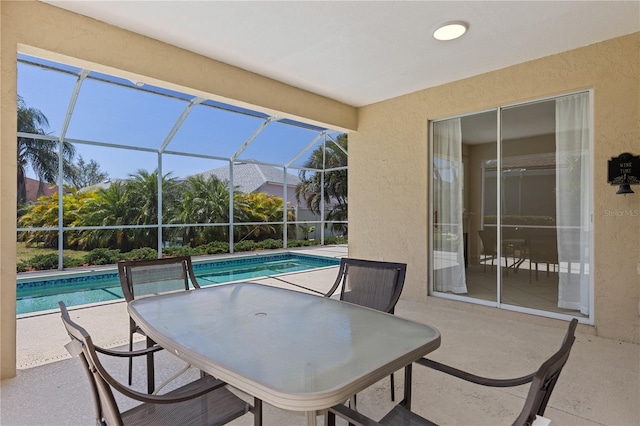 12014 Beeflower Dr, Lakewood Ranch, FL 34202 - exterior space with glass enclosure and an outdoor pool