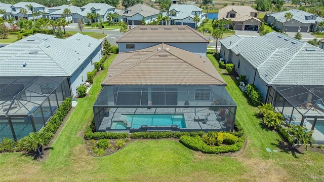 7889 Mainsail Ln, Sarasota, FL 34240 - aerial perspective of suburban area with a pool area