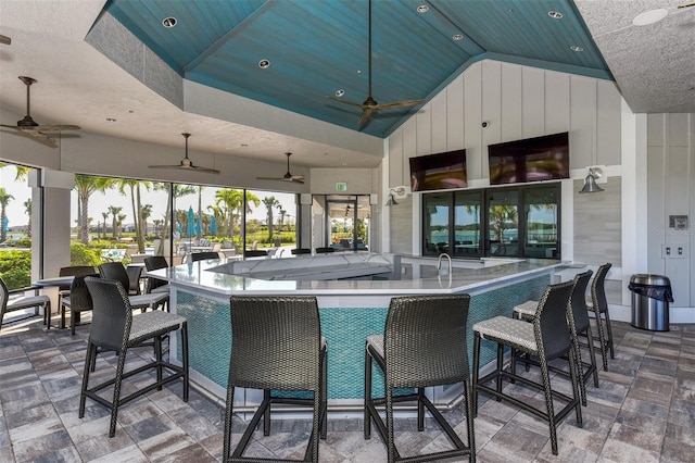 7889 Mainsail Ln, Sarasota, FL 34240 - view of patio with a ceiling fan