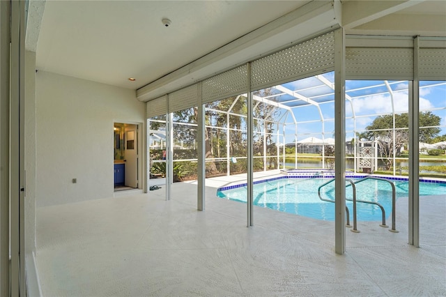 4180 Via Mirada, Sarasota, FL 34238 - swimming pool with a patio and a lanai