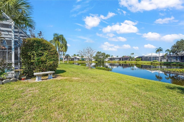 4180 Via Mirada, Sarasota, FL 34238 - view of grassy yard with a water view and a residential view