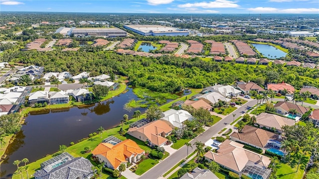 4180 Via Mirada, Sarasota, FL 34238 - aerial perspective of suburban area featuring a nearby body of water