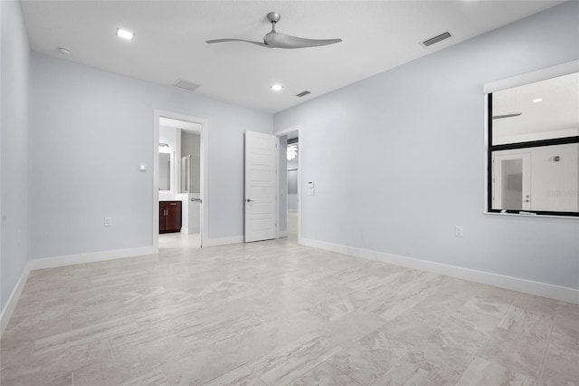 8229 Grande Shores Dr, Sarasota, FL 34240 - empty room with ceiling fan, baseboards, and recessed lighting