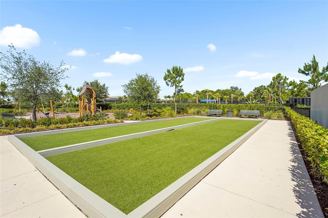 8229 Grande Shores Dr, Sarasota, FL 34240 - view of community with a game area