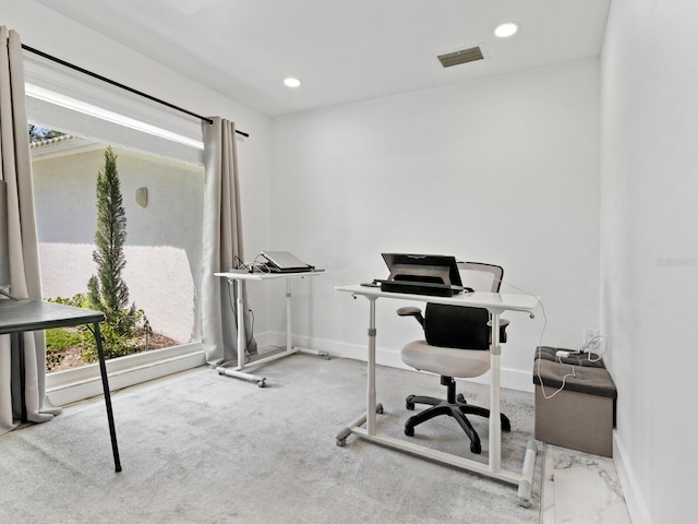 172 Sea Anchor Dr, Osprey, FL 34229 - carpeted office with baseboards and recessed lighting
