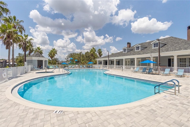 2353 Rosewood Ln, North Port, FL 34289 - community pool featuring a patio area