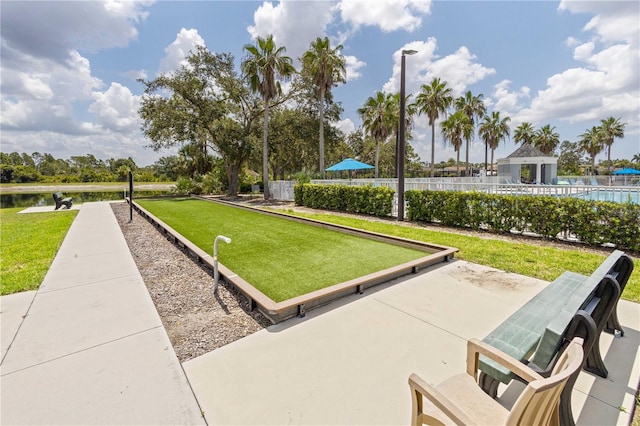2353 Rosewood Ln, North Port, FL 34289 - view of home's community featuring a bocce ball area and a water view