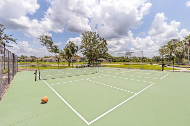 2353 Rosewood Ln, North Port, FL 34289 - view of tennis court featuring community basketball court