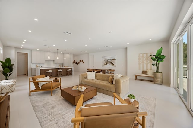 2596 Floyd St, Sarasota, FL 34239 - living room featuring recessed lighting