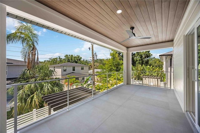 2596 Floyd St, Sarasota, FL 34239 - balcony with ceiling fan