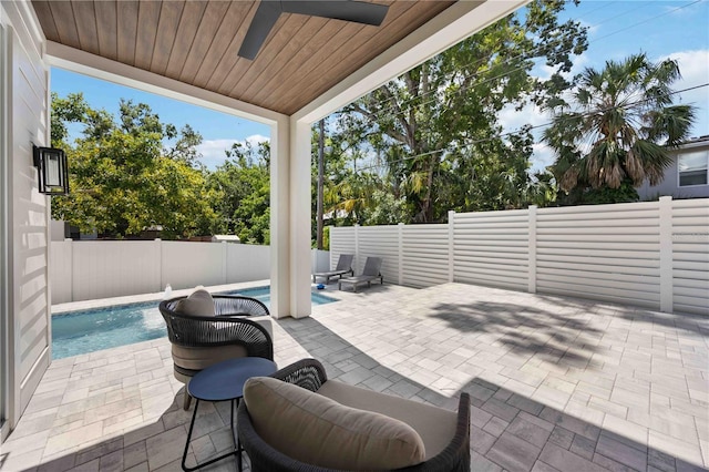 2596 Floyd St, Sarasota, FL 34239 - view of patio / terrace with a fenced backyard