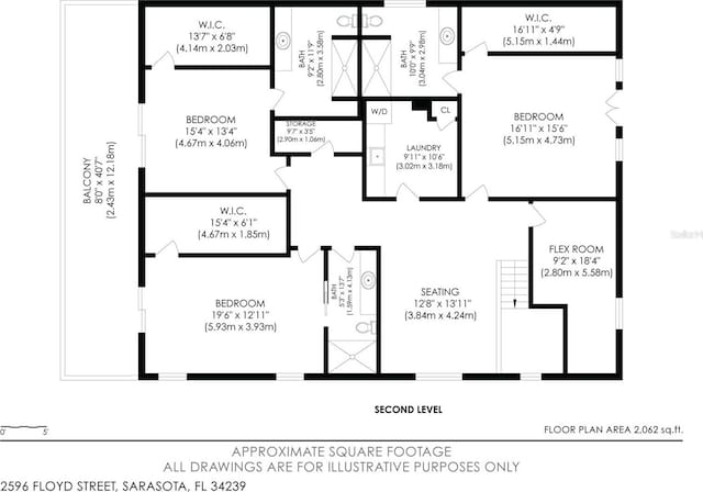 2596 Floyd St, Sarasota, FL 34239 - home floor plan