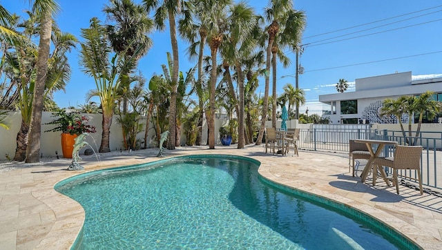 345 Madison Dr, Sarasota, FL 34236 - view of swimming pool featuring fence, a patio area, and a fenced in pool
