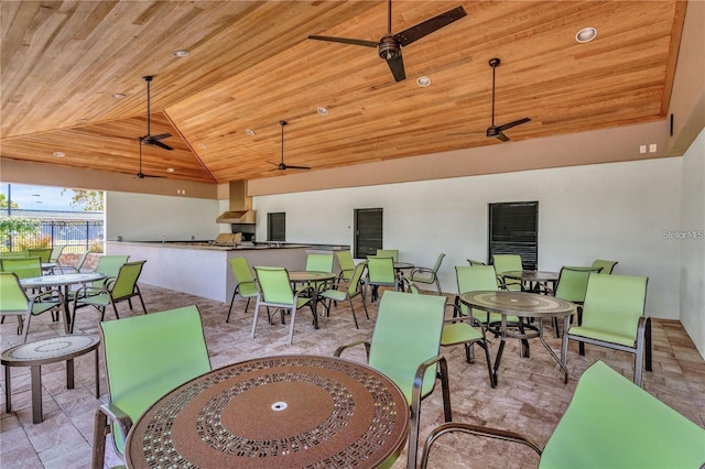 4515 Roycroft Ter, Parrish, FL 34219 - view of patio / terrace featuring ceiling fan, outdoor dining space, and area for grilling