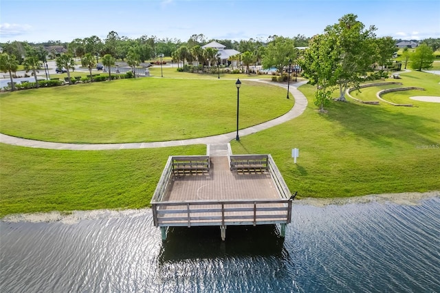 4515 Roycroft Ter, Parrish, FL 34219 - view of home's community with a water view and a lawn