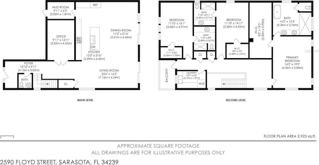 2590 Floyd St, Sarasota, FL 34239 - home floor plan