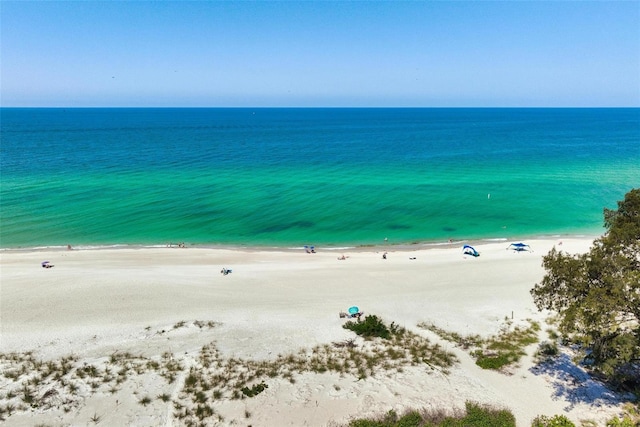property view of water with a view of the beach