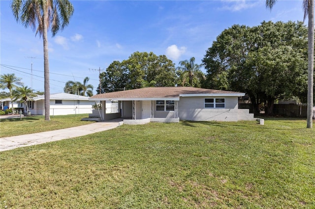 4229 Alna Way, Sarasota, FL 34232 - ranch-style house with driveway and an attached carport