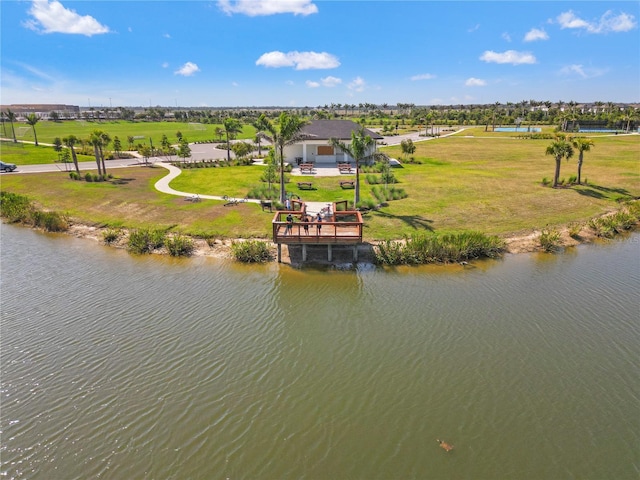 8545 Daybreak St, Sarasota, FL 34241 - birds eye view of property featuring a water view