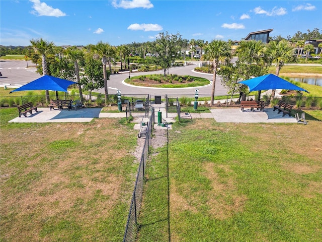 8545 Daybreak St, Sarasota, FL 34241 - view of community with fence and a yard