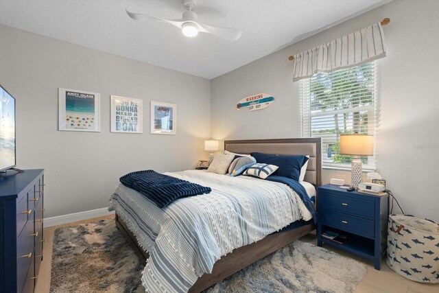 9012 Province St, Sarasota, FL 34240 - bedroom with ceiling fan and baseboards