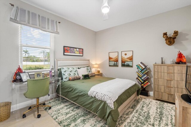 9012 Province St, Sarasota, FL 34240 - bedroom with baseboards and ceiling fan
