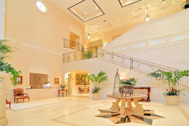 common area with stairway