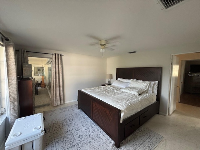 4411 Dolphin Ln, Palmetto, FL 34221 - bedroom featuring ceiling fan, visible vents, and baseboards