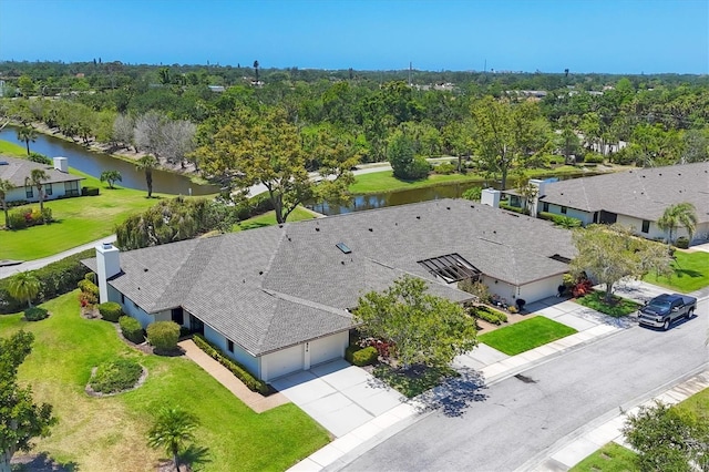 7374 Royal Birkdale Dr Unit 15D, Sarasota, FL 34238 - birds eye view of property featuring a water view