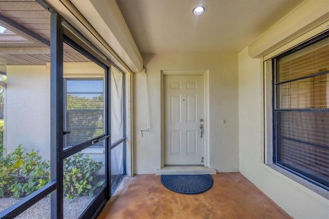 7374 Royal Birkdale Dr Unit 15D, Sarasota, FL 34238 - property entrance with stucco siding