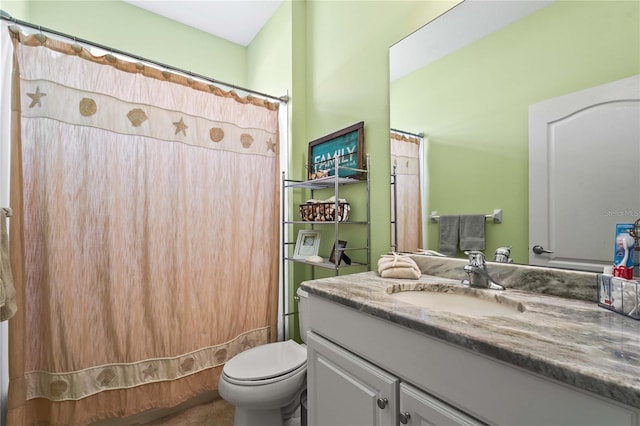 27243 Ipswich Dr, Englewood, FL 34223 - full bath with vanity, toilet, and a shower with shower curtain