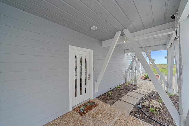view of exterior entry