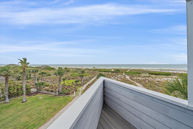 water view featuring local beach