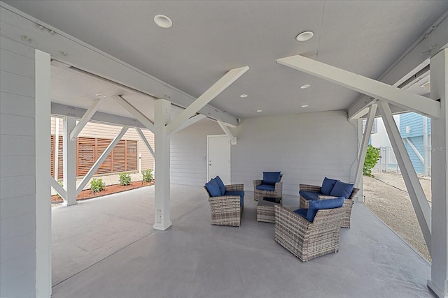 view of patio / terrace featuring an outdoor hangout area
