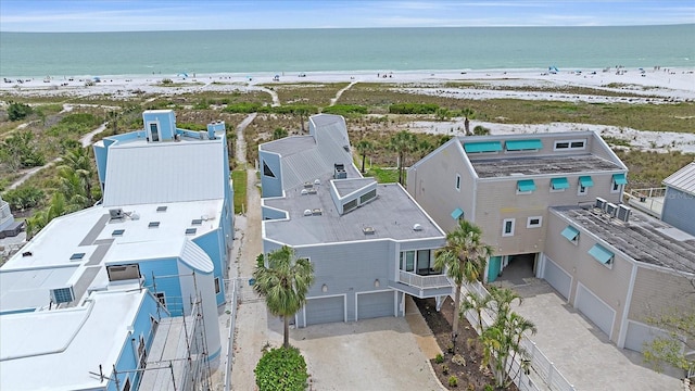 bird's eye view of unending shoreline