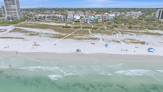 bird's eye view of unending shoreline