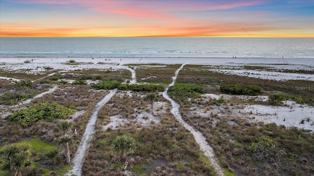 water view featuring nearby beach