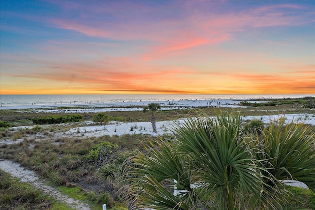 water view featuring local beach