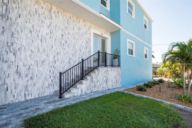 view of home's exterior featuring stucco siding