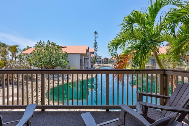balcony with a residential view