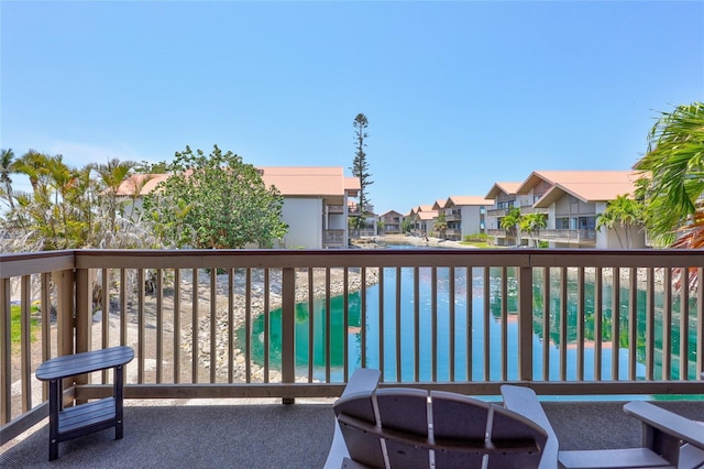 balcony with a residential view