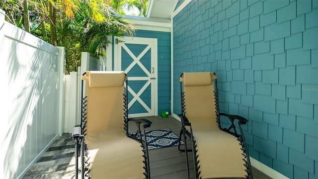 view of patio / terrace with fence
