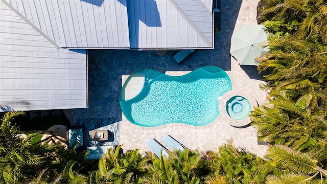 birds eye view of property
