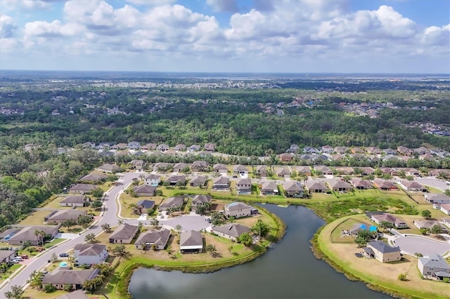 7418 61st St E, Palmetto, FL 34221 - bird's eye view with a water view and a residential view