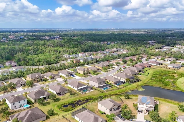 7418 61st St E, Palmetto, FL 34221 - aerial view featuring a water view and a residential view