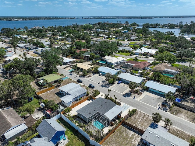 1112 65th St NW, Bradenton, FL 34209 - drone / aerial view featuring a water view and a residential view
